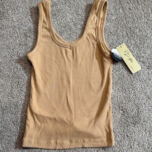 RD Style Ribbed Tank in Camel Tan